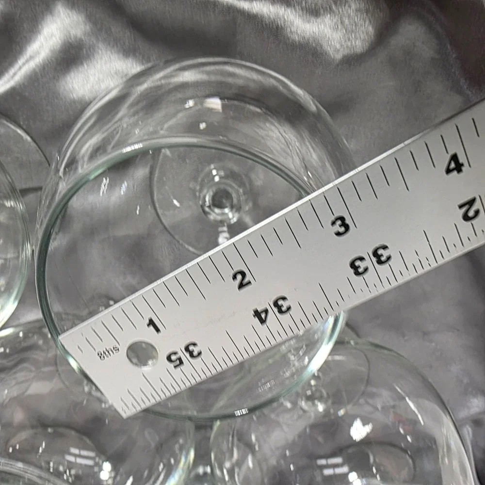 Set of 7 Clear Glass Brandy Snifters Cognac Balloon Glasses 5.25 Inch Barware
